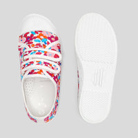0 QTY / ROSE/ORANGE CHAUSSURES TOILE BAGUETTE