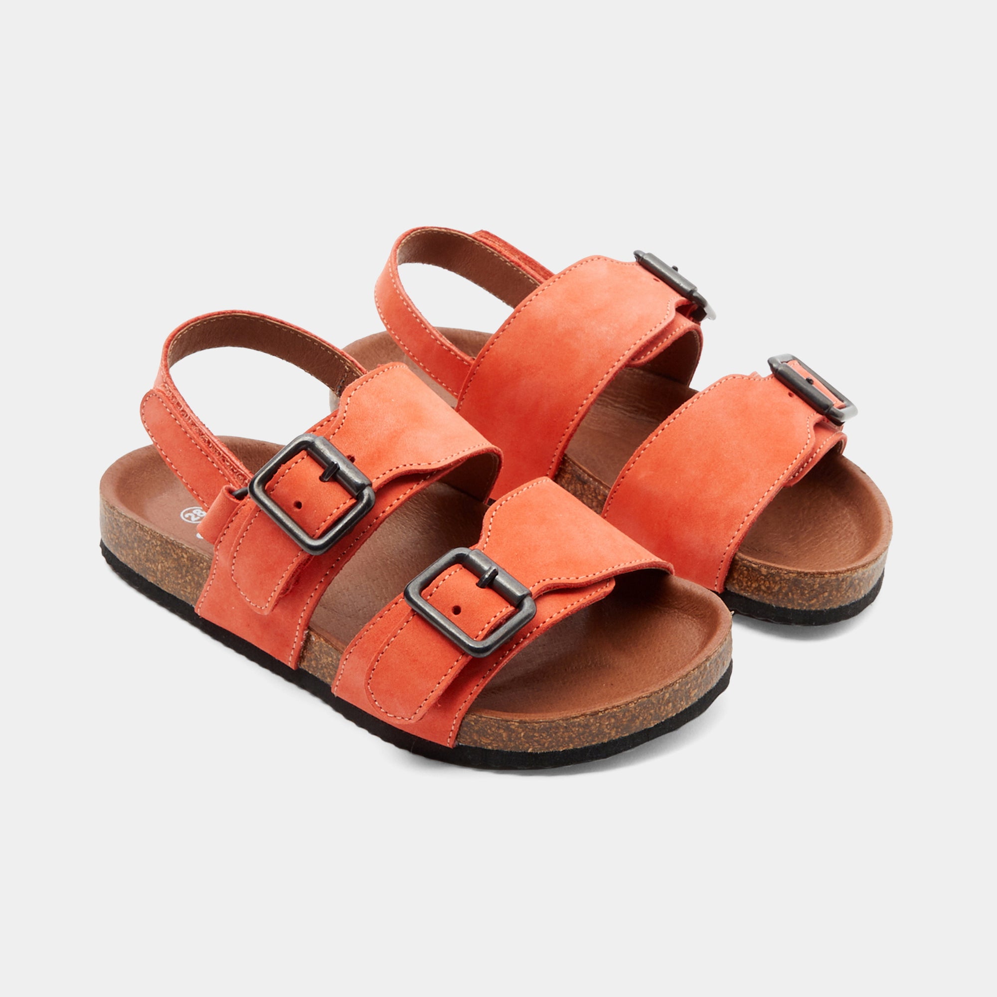 5 QTY / ORANGE CHAUSSURES CUIR CACAO