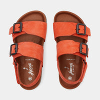 5 QTY / ORANGE CHAUSSURES CUIR CACAO
