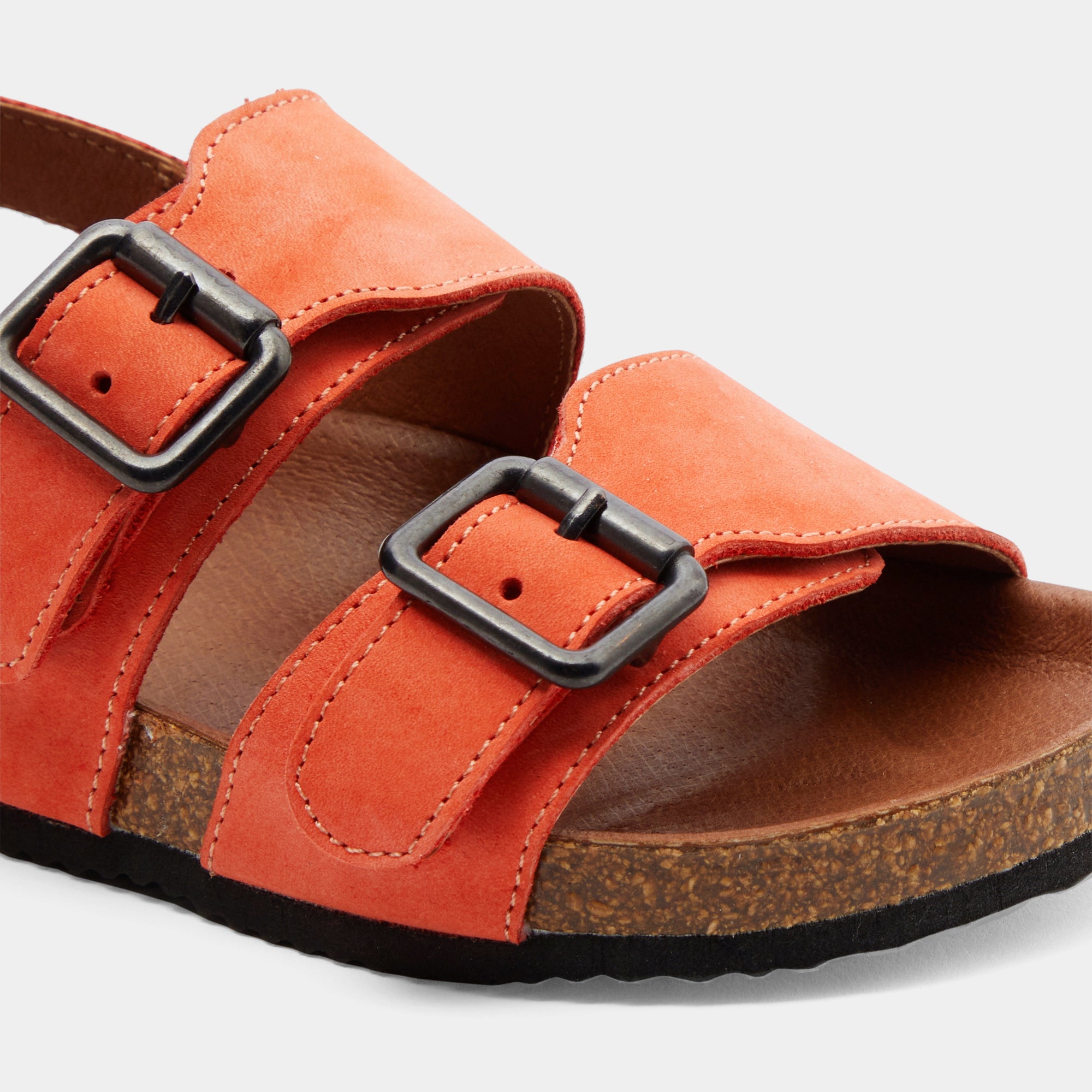5 QTY / ORANGE CHAUSSURES CUIR CACAO