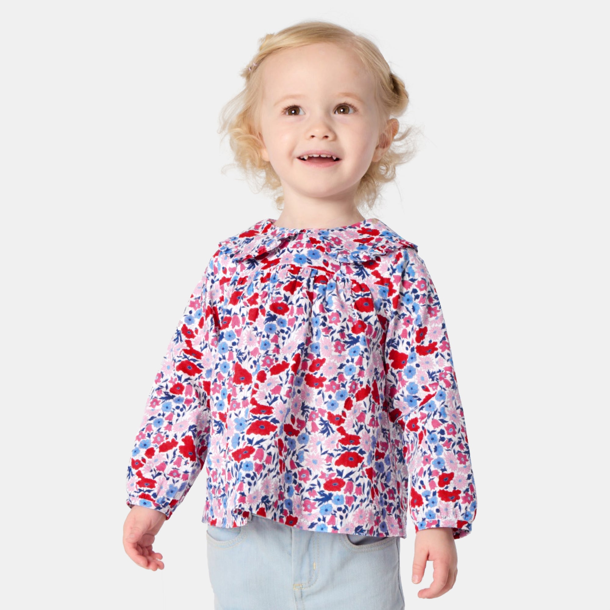 113 QTY / BLANC/MULTICO PAP TUNIQUE / BLOUSE PAMELA