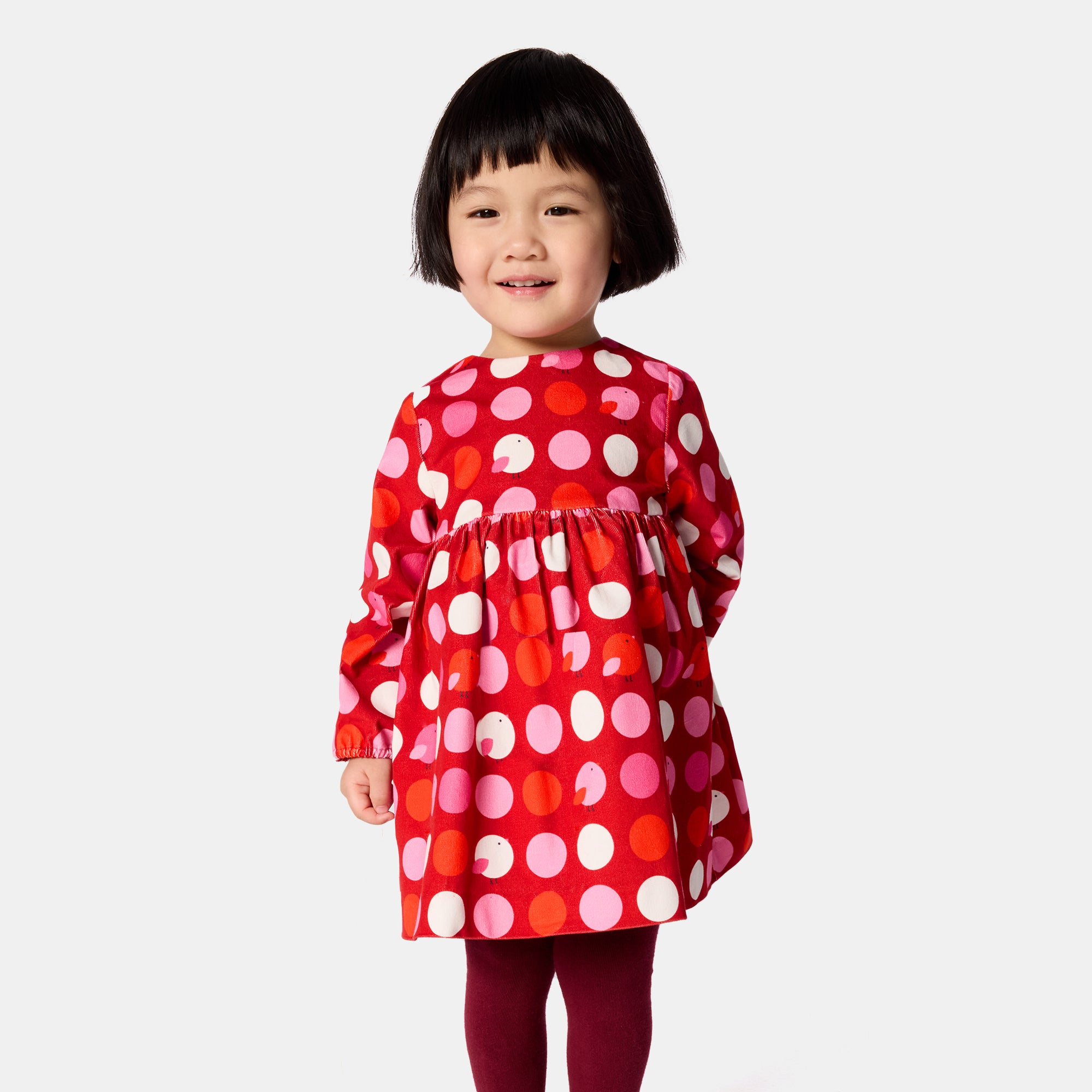 303 QTY / ROUGE/MULTICO PAP ROBE LOUISE
