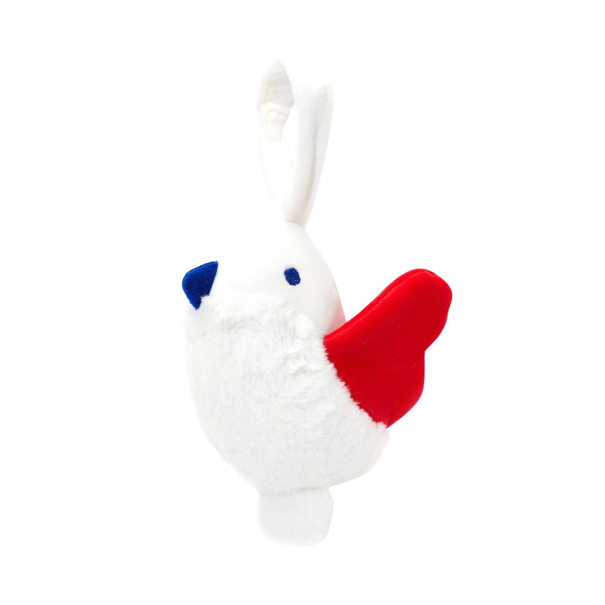 431 QTY / BLANC/MULTICO PUERICULTURE JOUETS PELUCHE MUSICALE OISEAU FRENCH TOUCH
