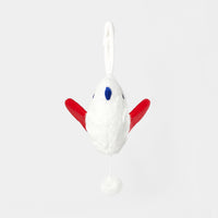 431 QTY / BLANC/MULTICO PUERICULTURE JOUETS PELUCHE MUSICALE OISEAU FRENCH TOUCH