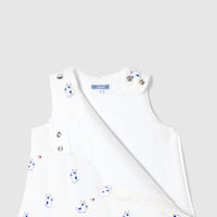 74 QTY / BLANC/BLEU PUERICULTURE LINGE DE LIT GIGOTEUSE 0-6M  FRENCH TOUCH