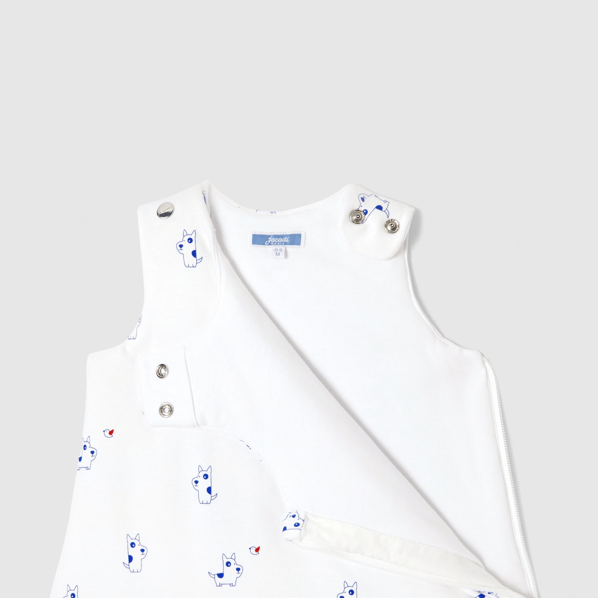 74 QTY / BLANC/BLEU PUERICULTURE LINGE DE LIT GIGOTEUSE 0-6M  FRENCH TOUCH