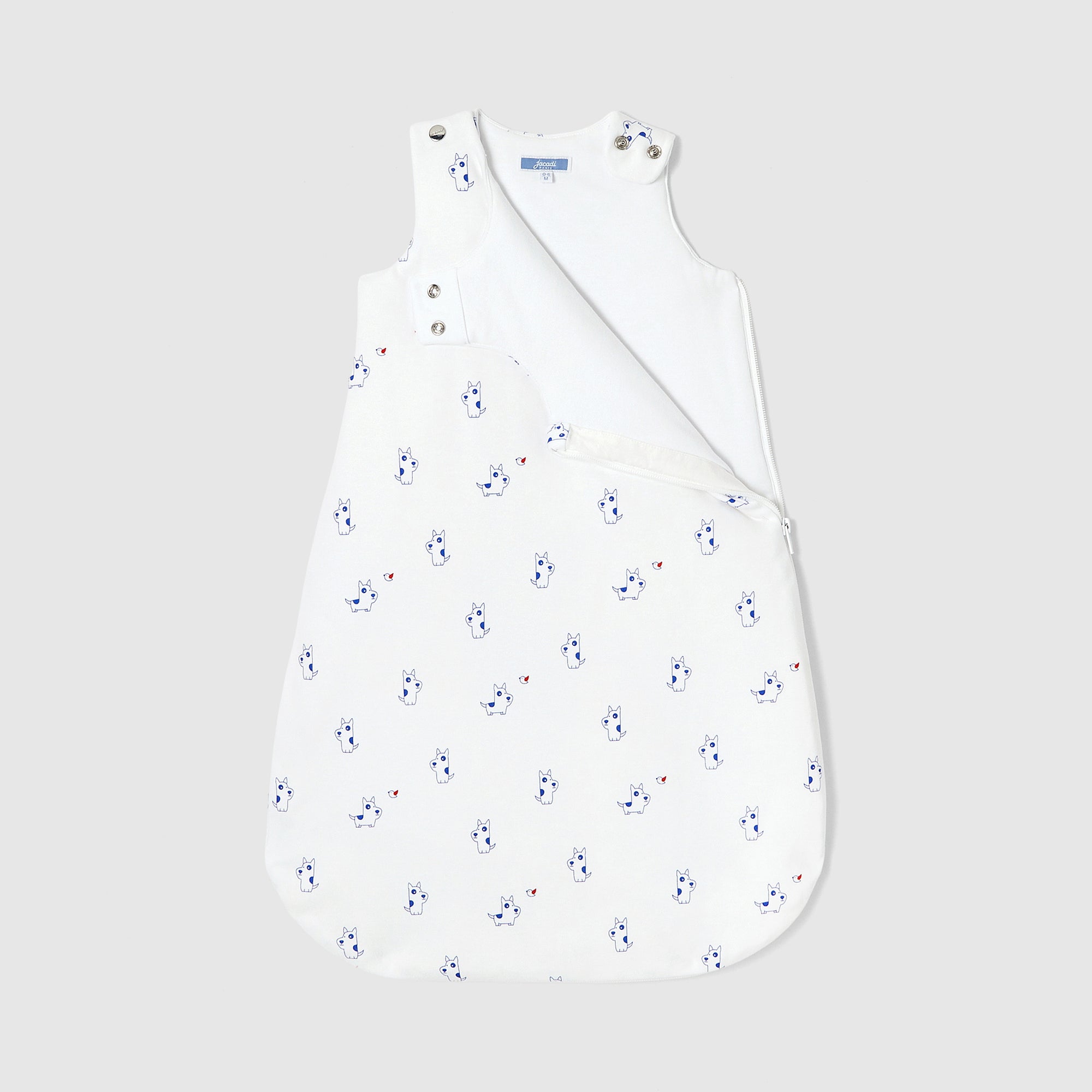 74 QTY / BLANC/BLEU PUERICULTURE LINGE DE LIT GIGOTEUSE 0-6M  FRENCH TOUCH