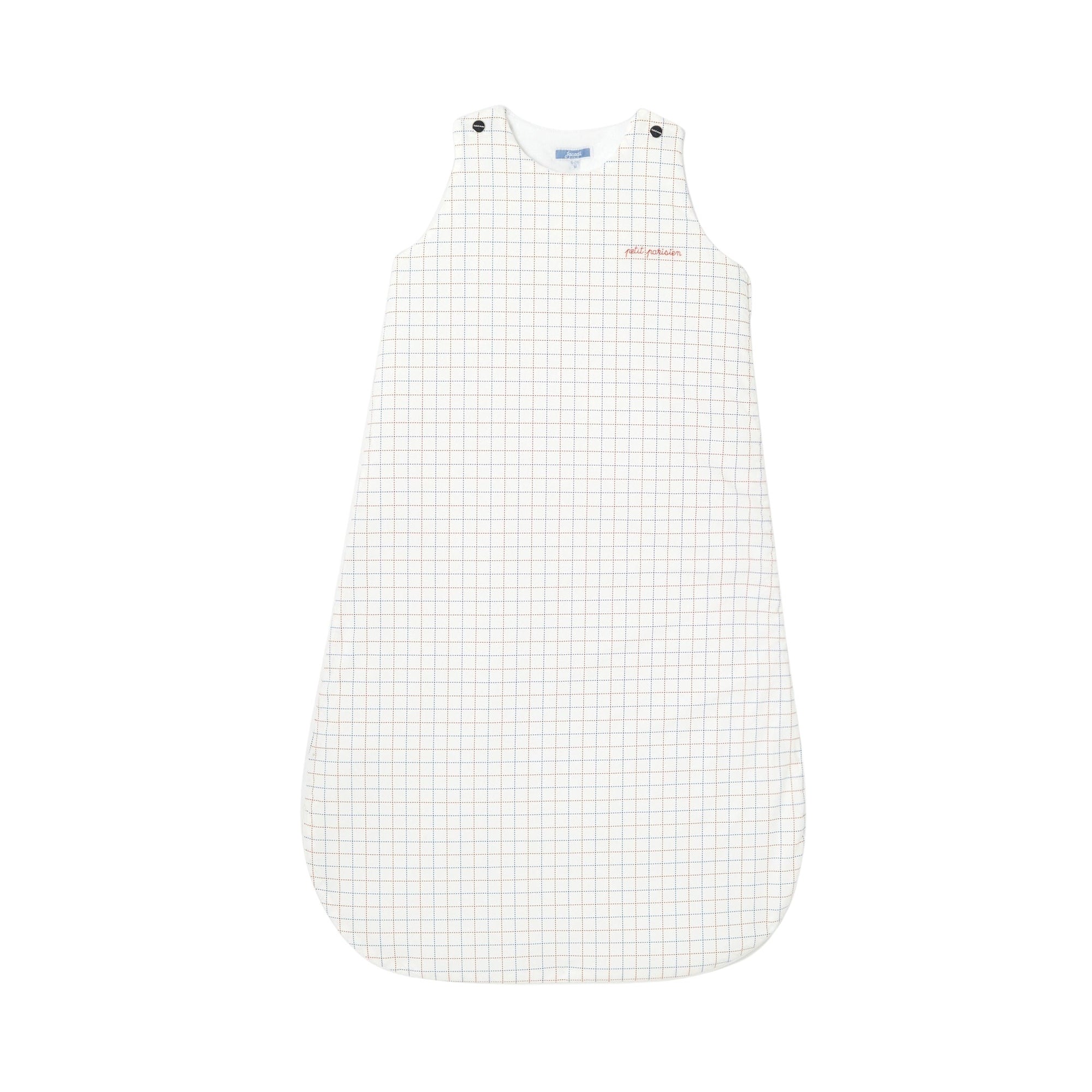 0 QTY / BLANC/MULTICO PUERICULTURE LINGE DE LIT GIGOTEUSE 6-24M  CARREAUX FRENCH TOUCH