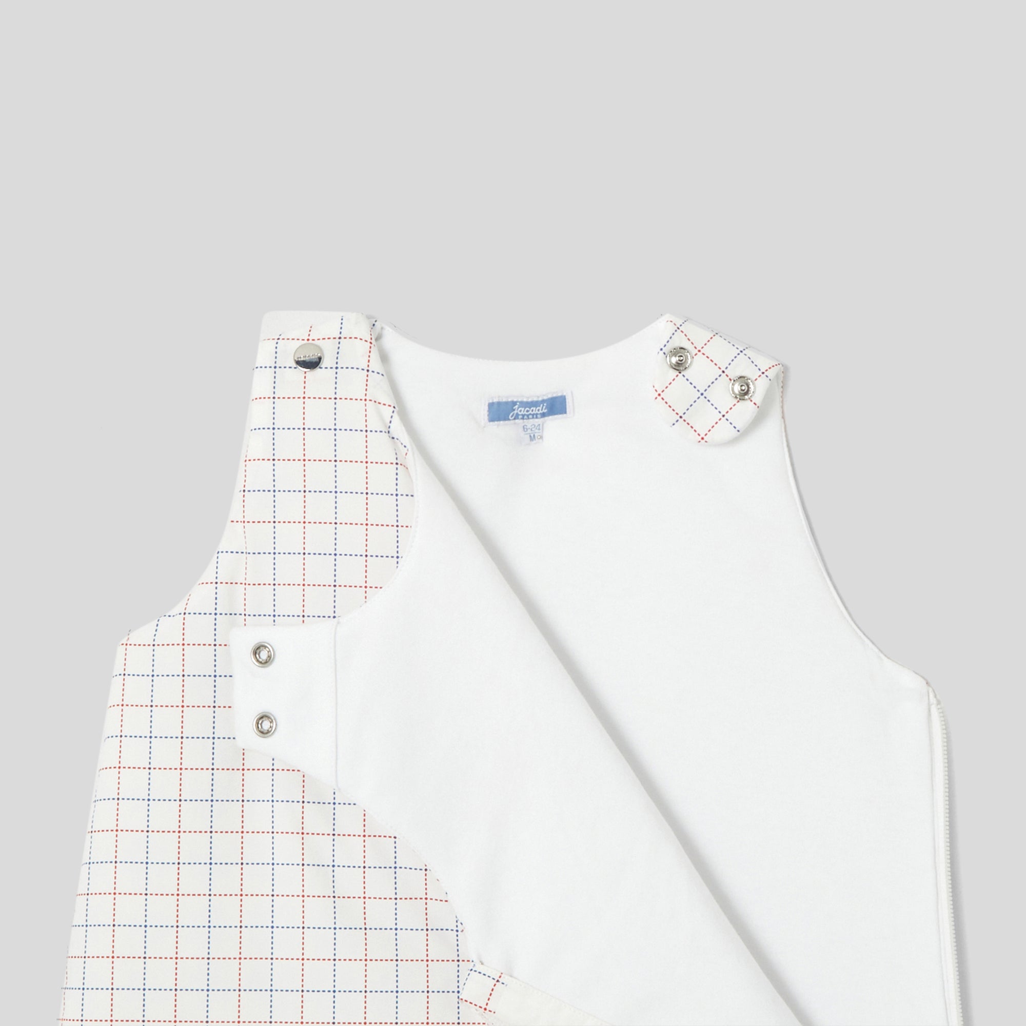 0 QTY / BLANC/MULTICO PUERICULTURE LINGE DE LIT GIGOTEUSE 6-24M  CARREAUX FRENCH TOUCH