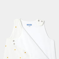 169 QTY / BLANC/OR PUERICULTURE LINGE DE LIT GIGOTEUSE 6-24M BRODEE POIS