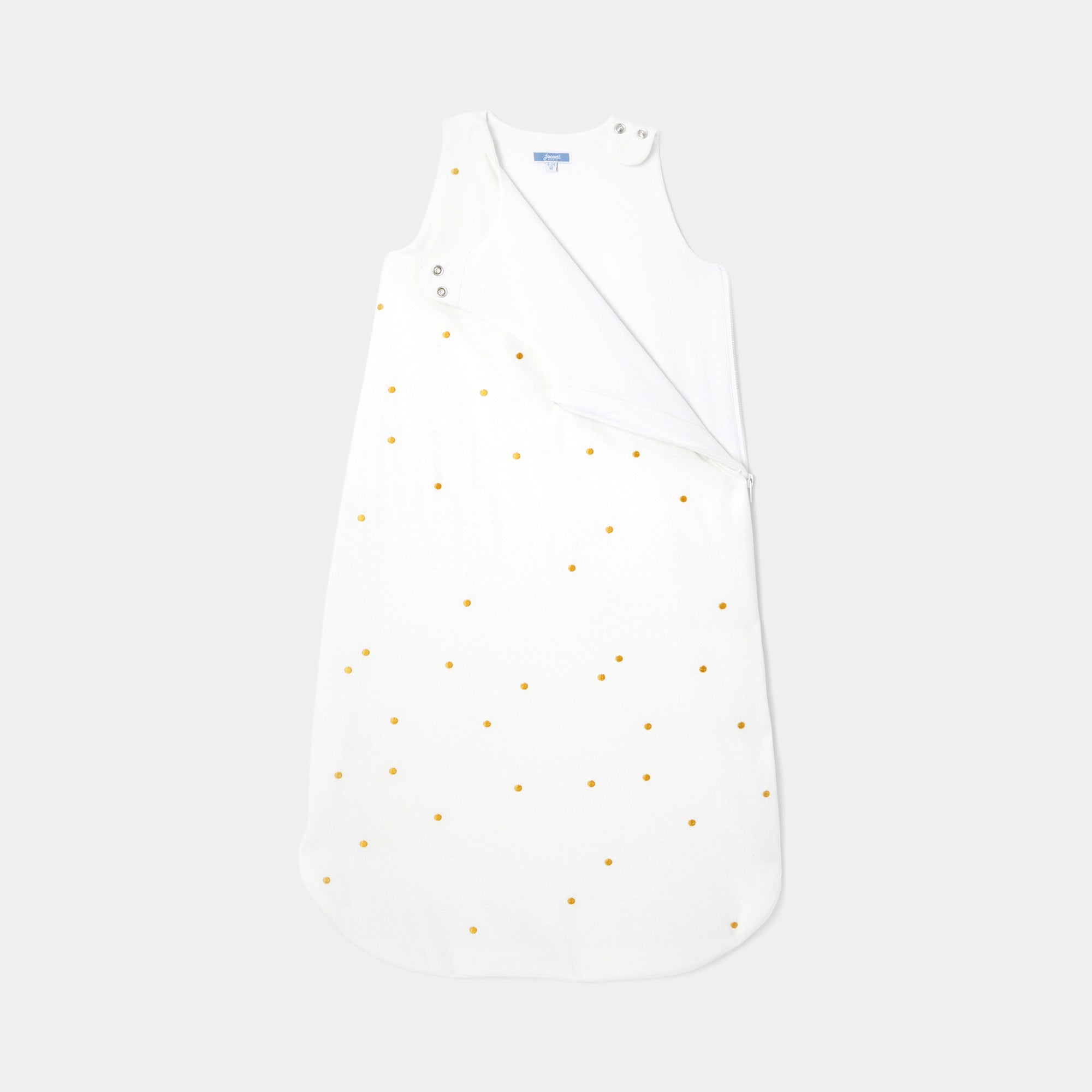 169 QTY / BLANC/OR PUERICULTURE LINGE DE LIT GIGOTEUSE 6-24M BRODEE POIS