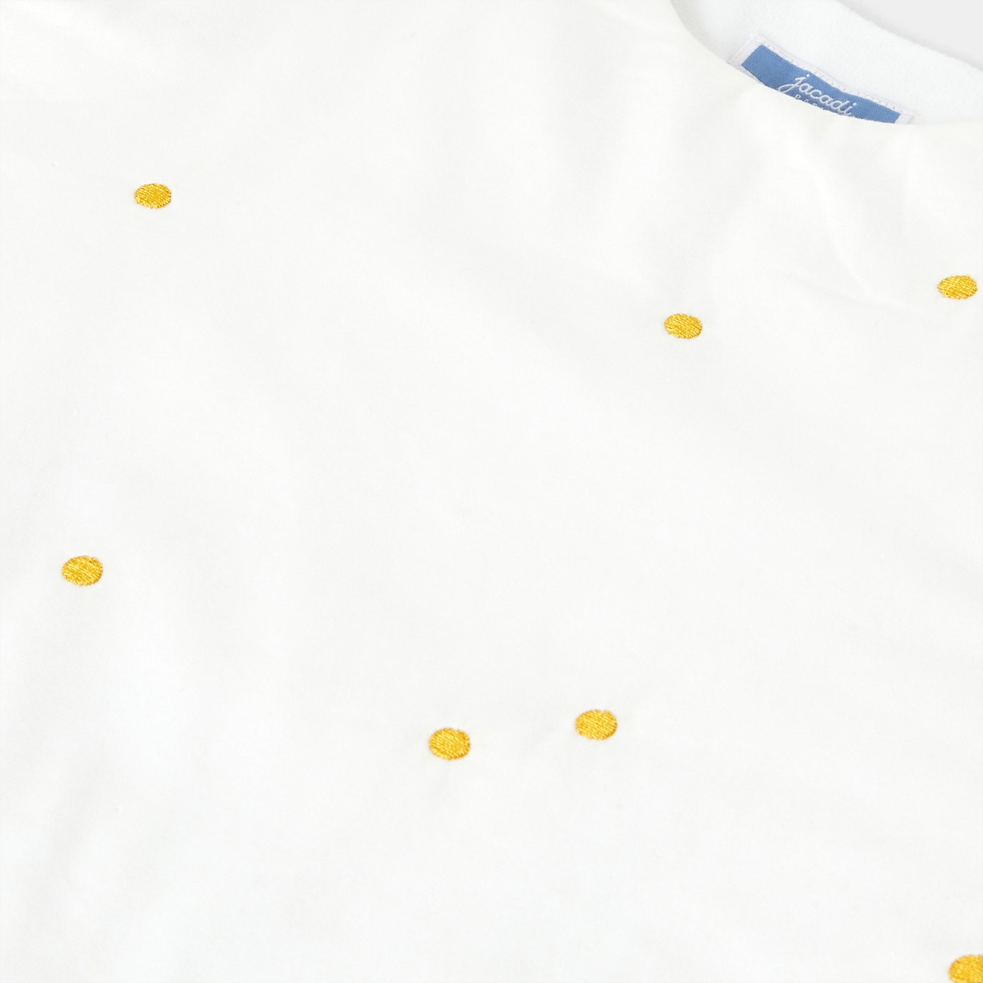 169 QTY / BLANC/OR PUERICULTURE LINGE DE LIT GIGOTEUSE 6-24M BRODEE POIS