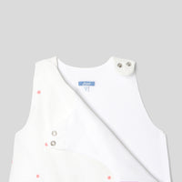 272 QTY / BLANC/ROSE PUERICULTURE LINGE DE LIT GIGOTEUSE 6-24M BRODEE POIS