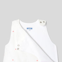 BLANC/ROSE GIGOTEUSE 6-24M BRODEE POIS