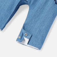 181 QTY / DENIM FONCE PAP SALOPETTE PRUNE