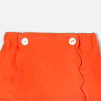 161 QTY / ORANGE FONCE PAP SHORT / BERMUDA PINCEAU