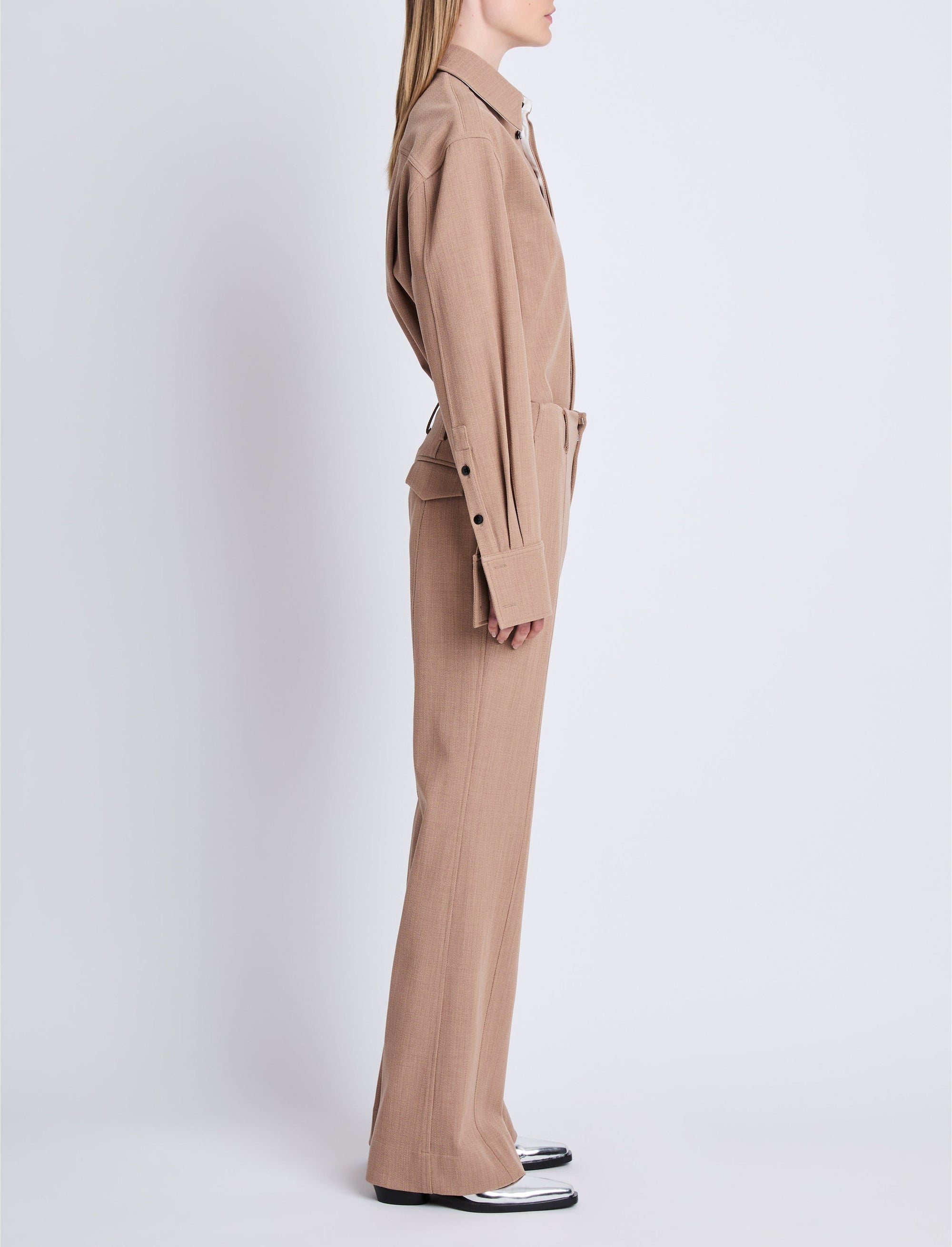 Chemise Maya en laine - Khaki mélangé