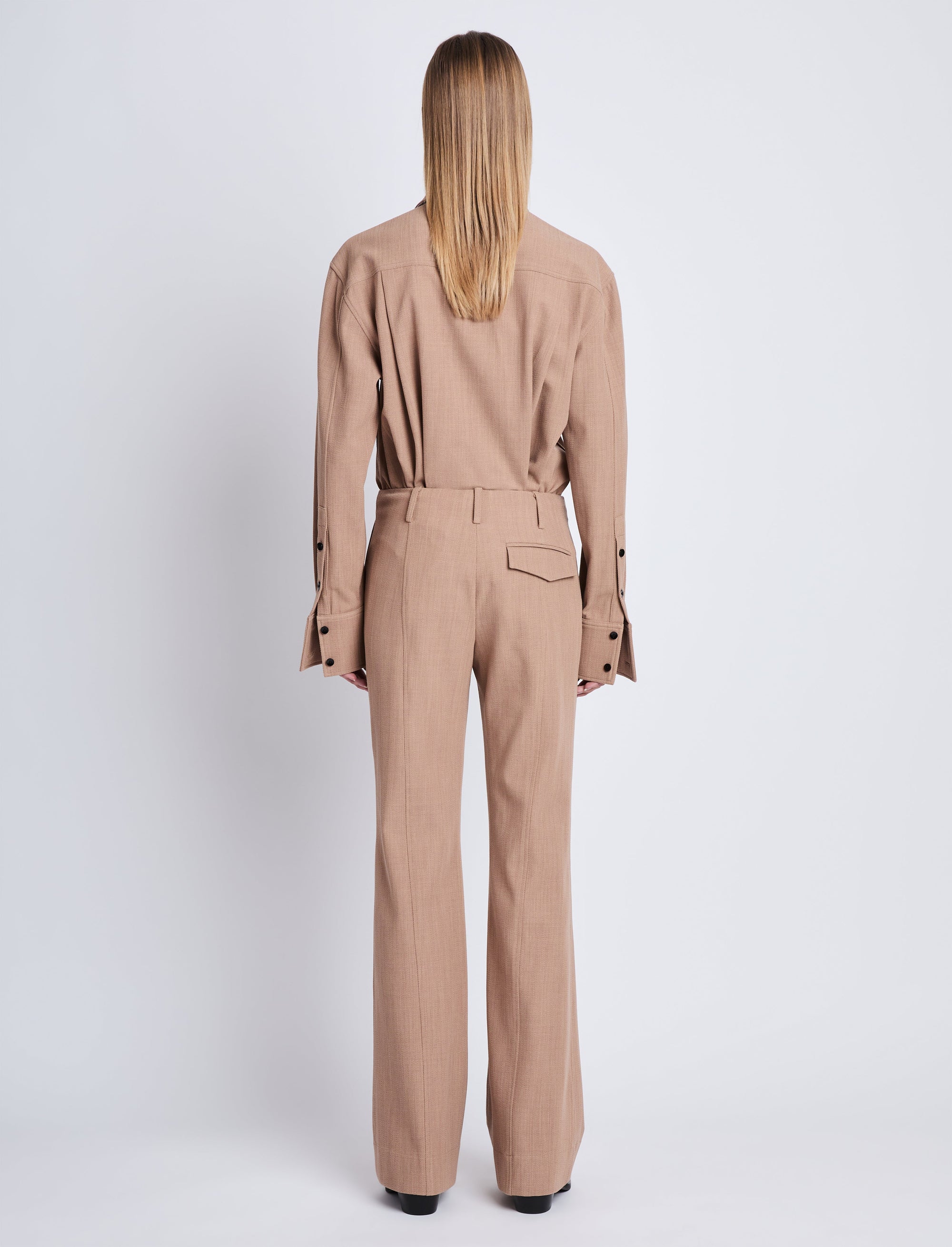 Chemise Maya en laine - Khaki mélangé
