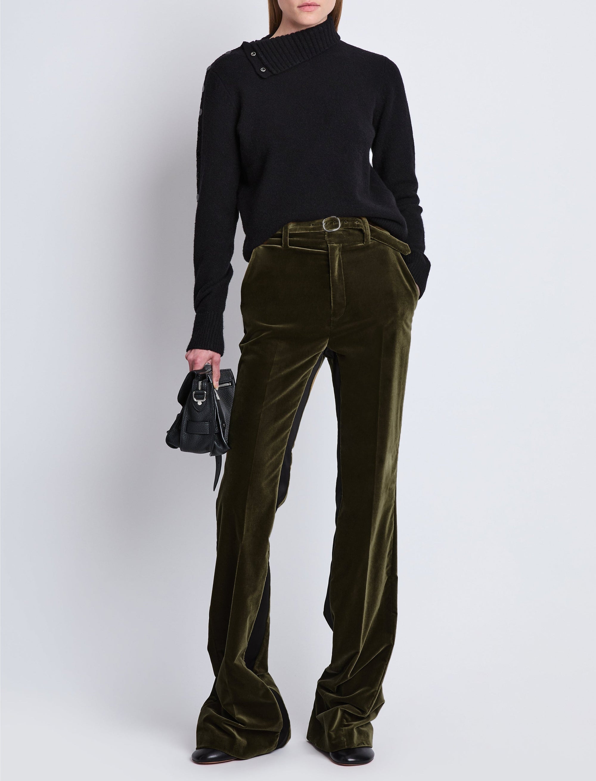 Pantalon Marie en velours - Olive