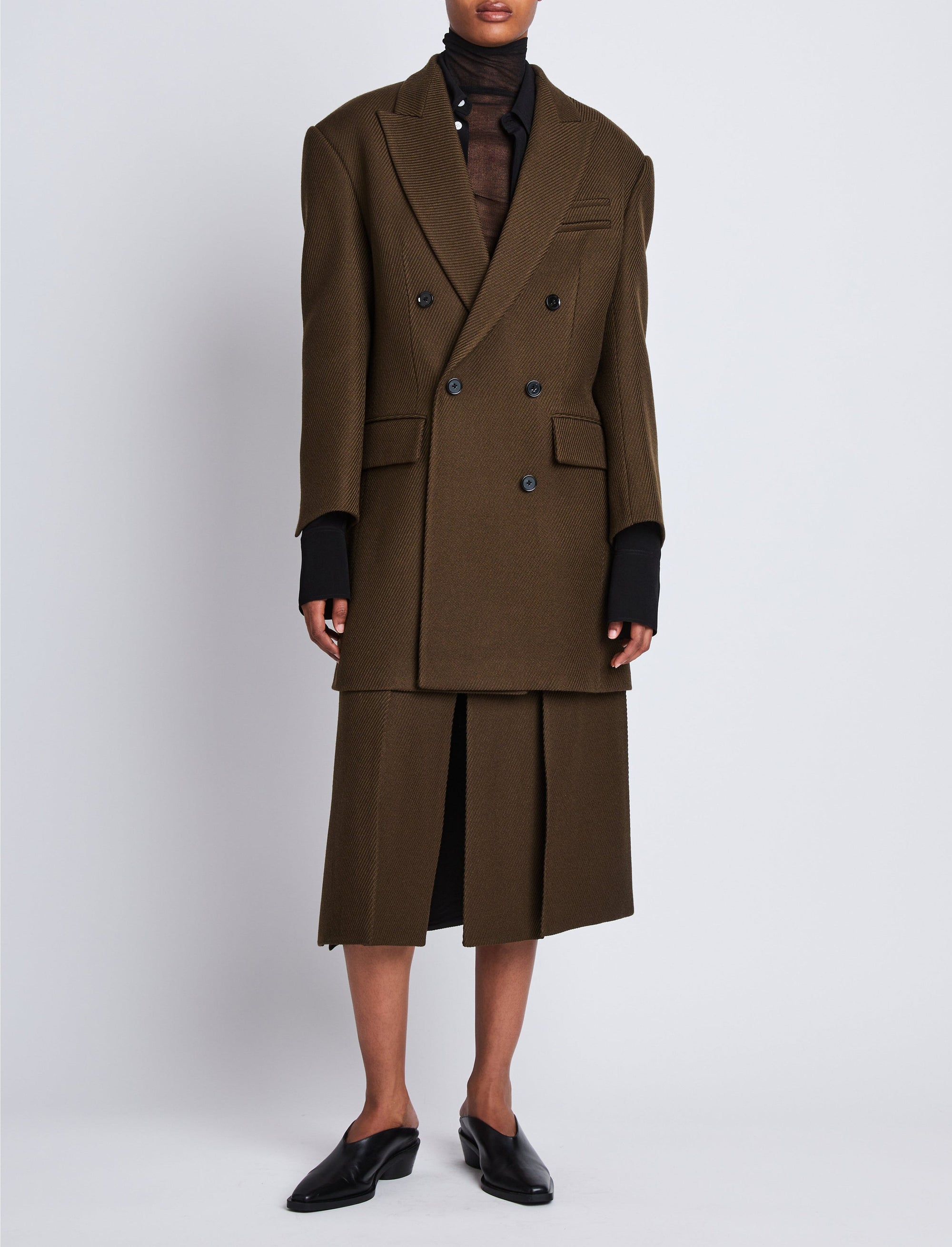Manteau Henri en laine - Dark Loden