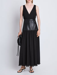 Robe Viviane en crêpe - Black