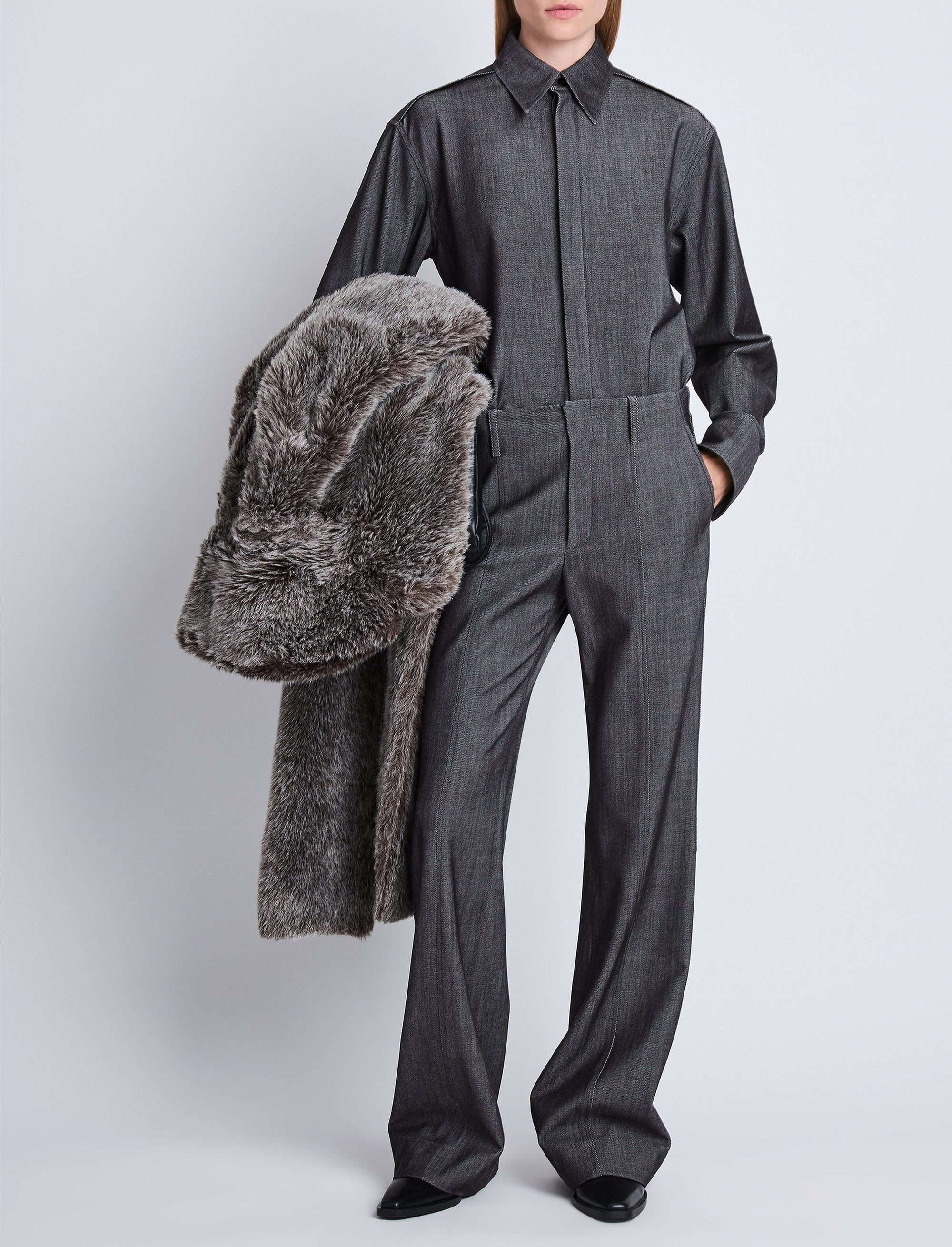 Barbara wool trousers - Grey blend