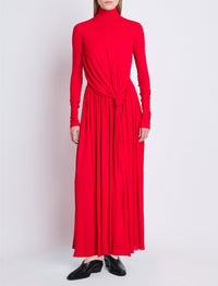 Robe longue Meret nouée à la taille - Red