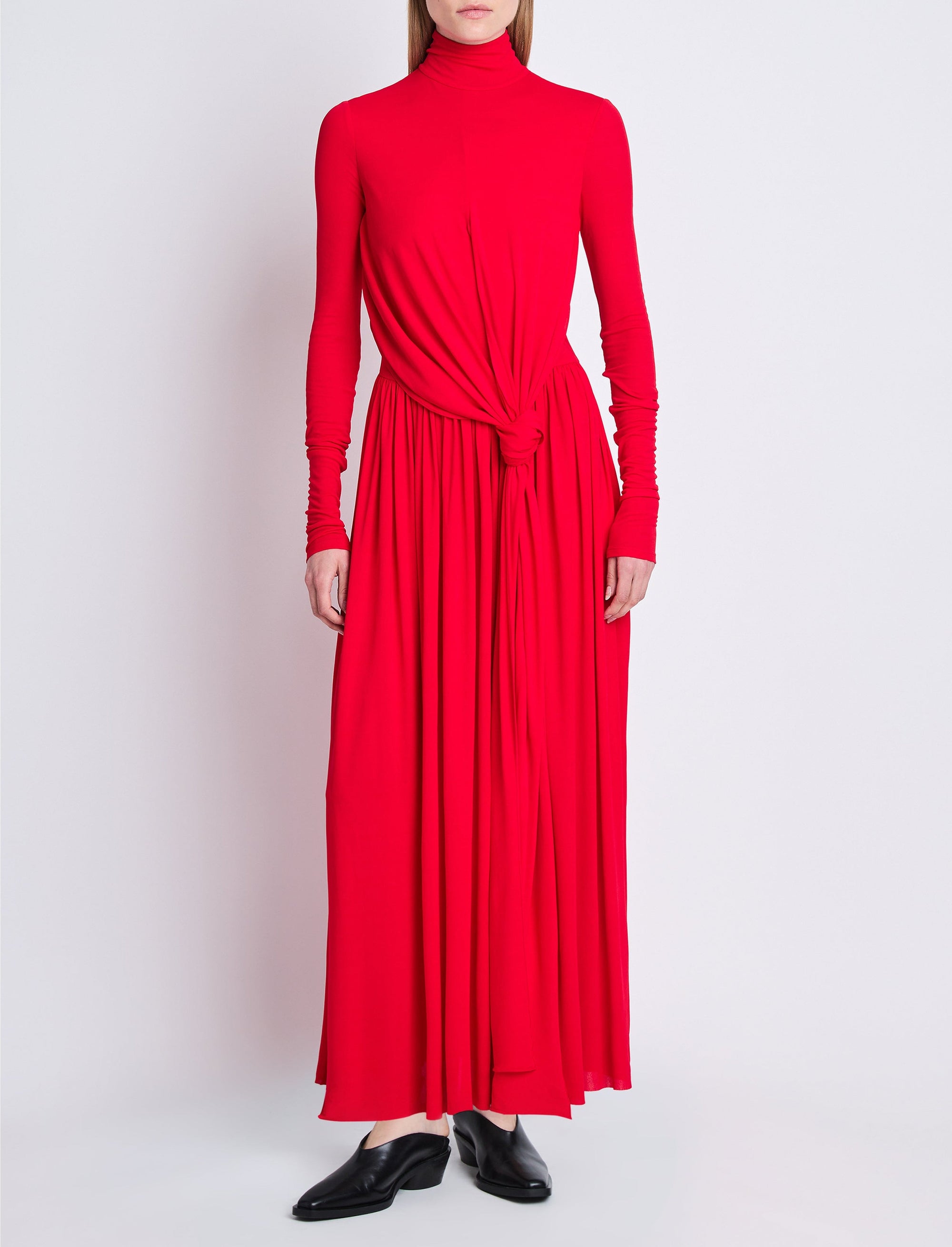Robe longue Meret nouée à la taille - Red