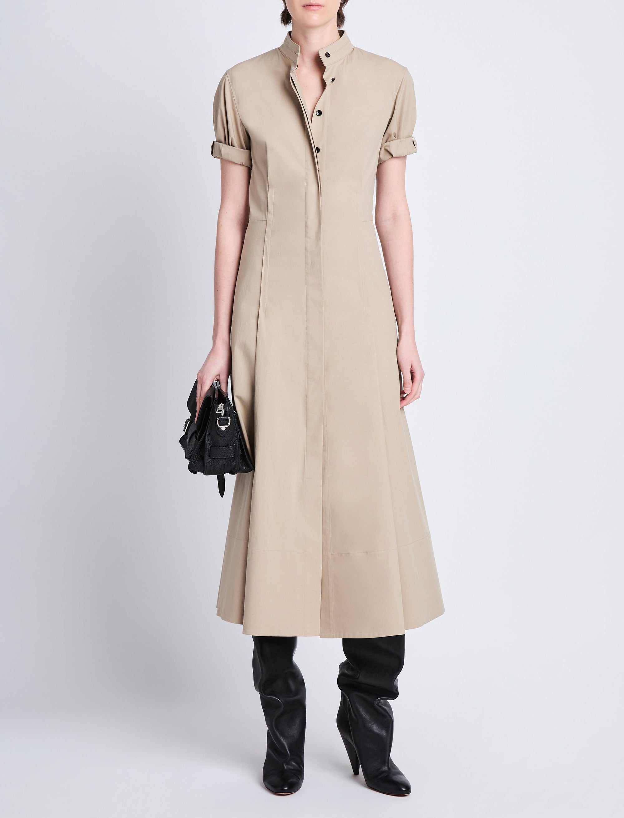 Robe Tracey en popeline - Khaki