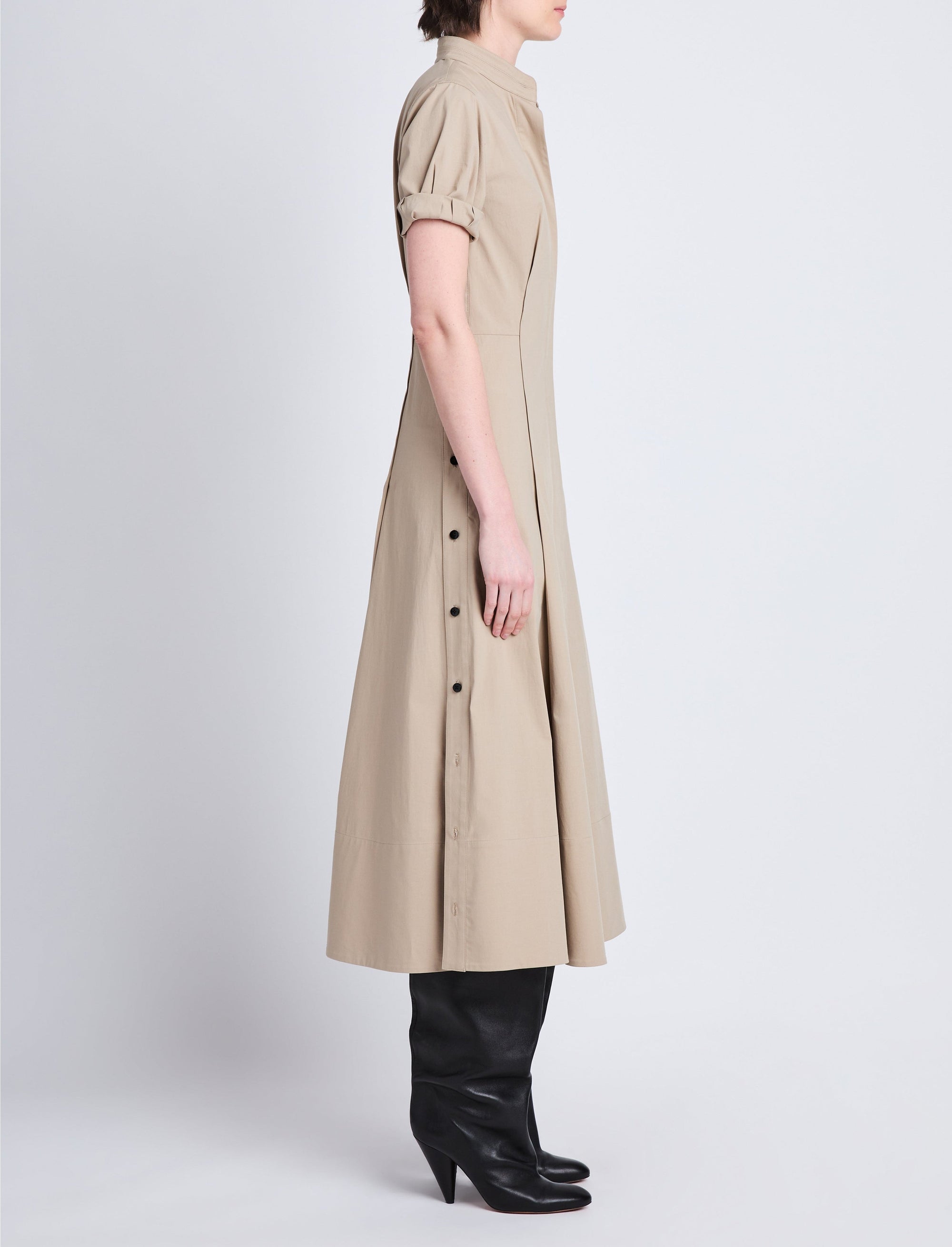 Robe Tracey en popeline - Khaki
