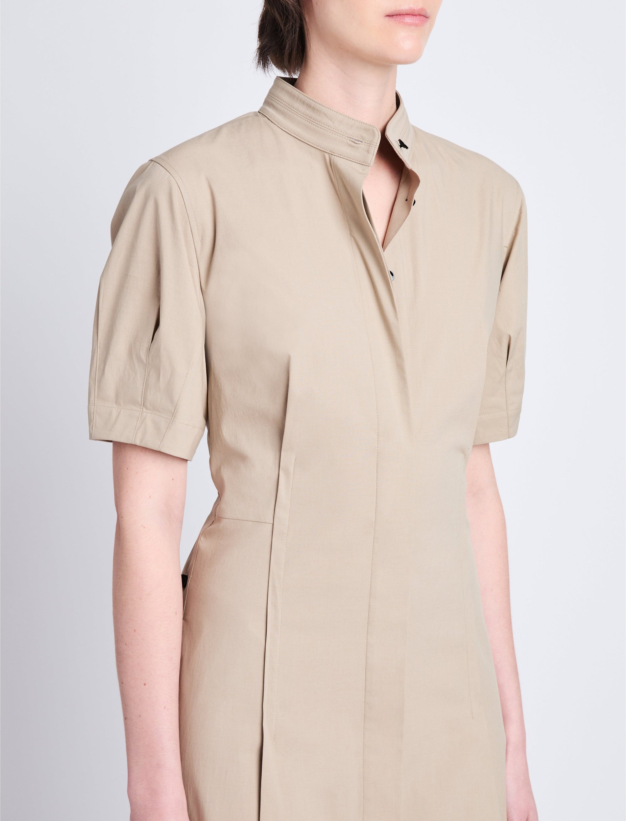 Robe Tracey en popeline - Khaki