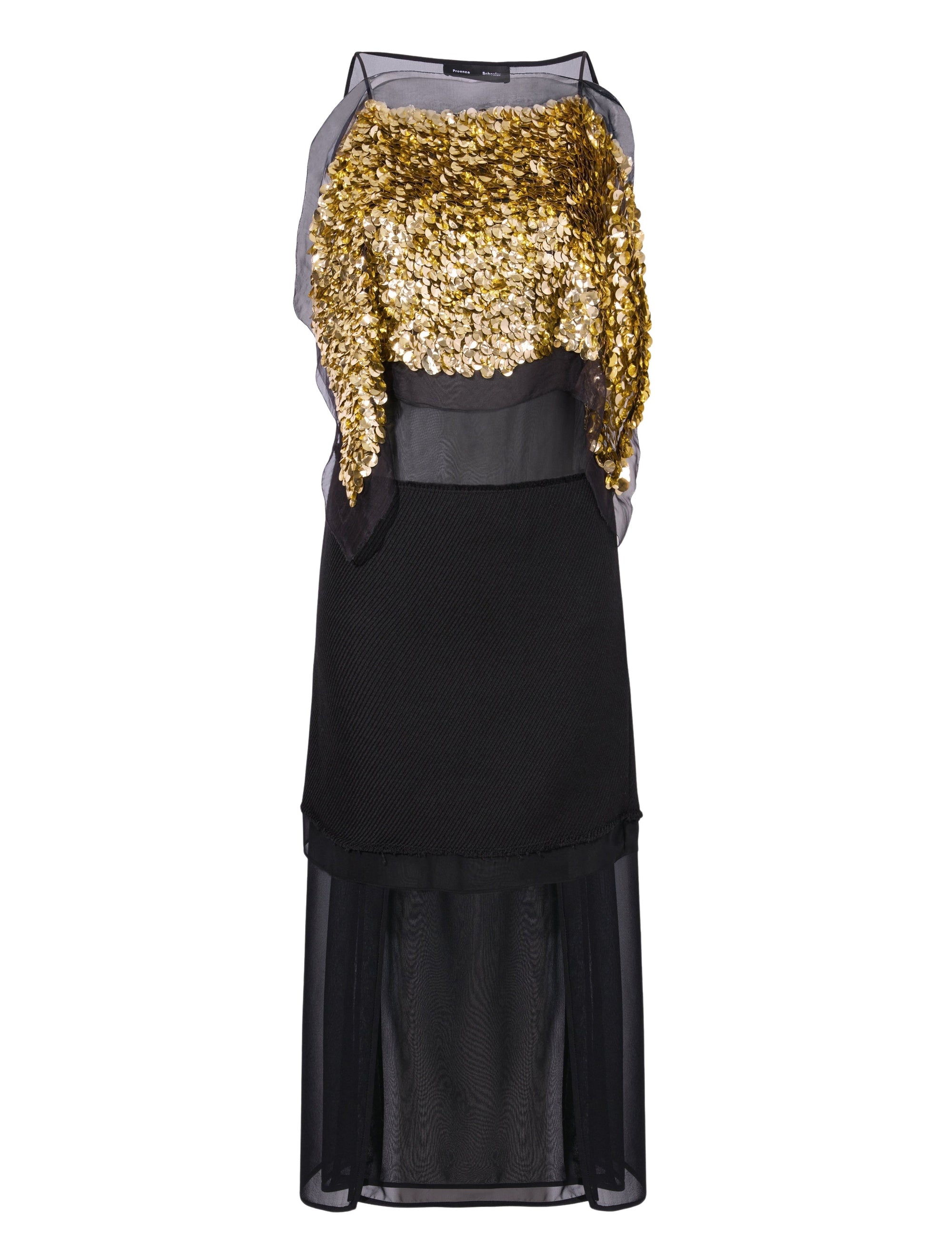 Robe Zaha en soie - Black Multicolor
