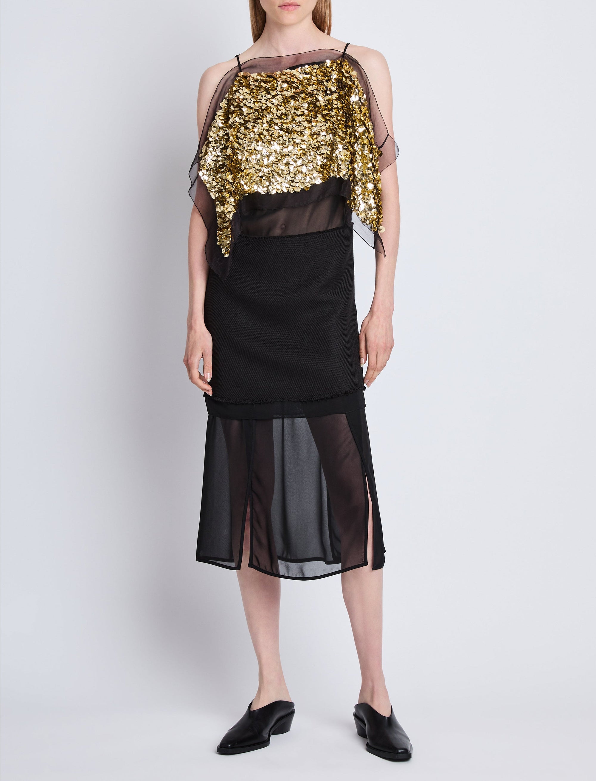 Robe Zaha en soie - Black Multicolor