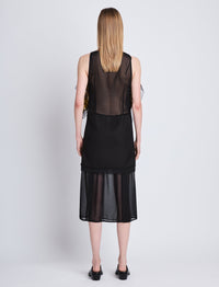 Robe Zaha en soie - Black Multicolor