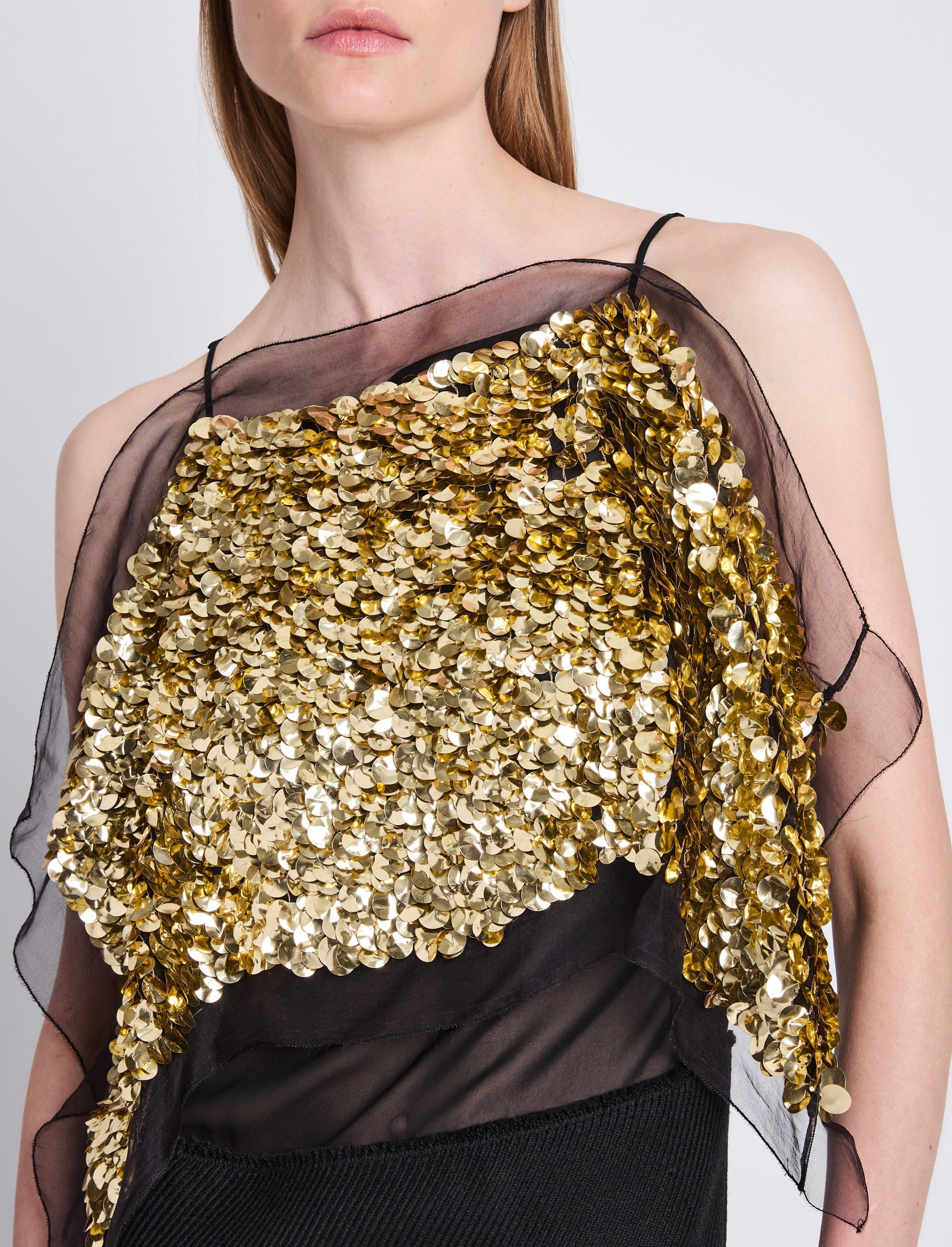 Robe Zaha en soie - Black Multicolor
