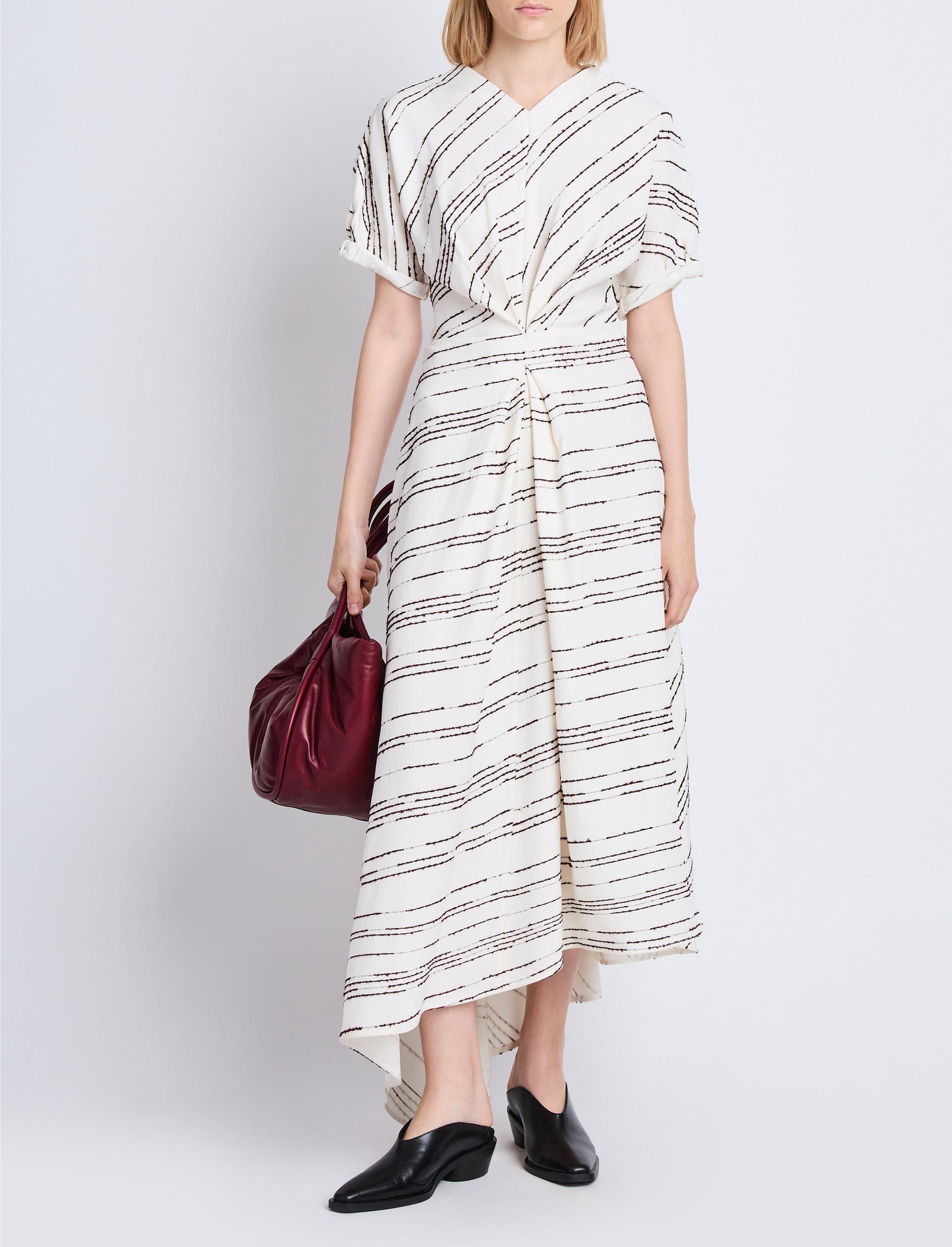Robe Vivienne asymétrique - White Multicolor