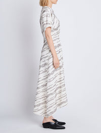 Robe Vivienne asymétrique - White Multicolor