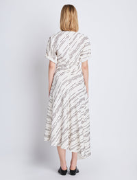 Robe Vivienne asymétrique - White Multicolor