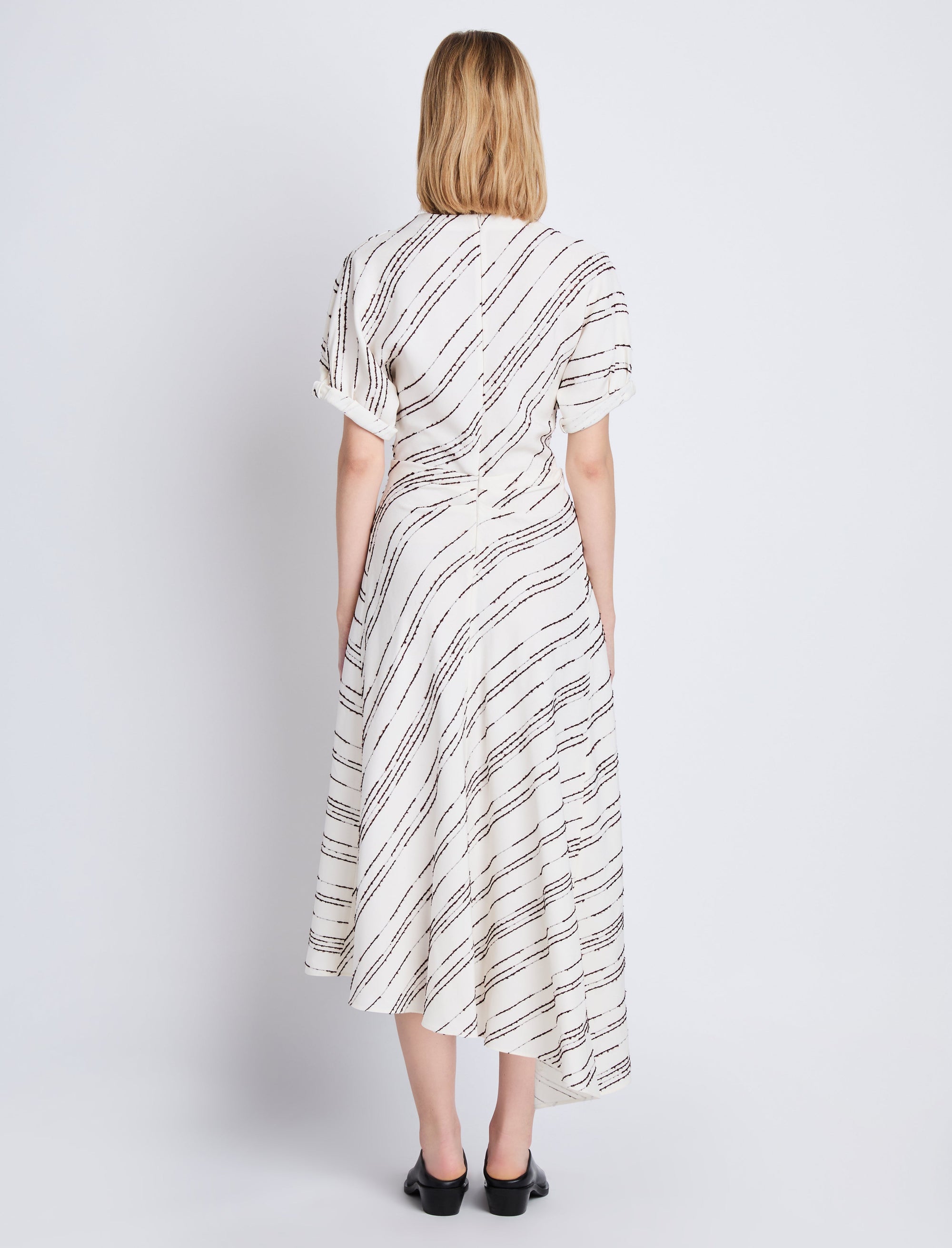 Robe Vivienne asymétrique - White Multicolor