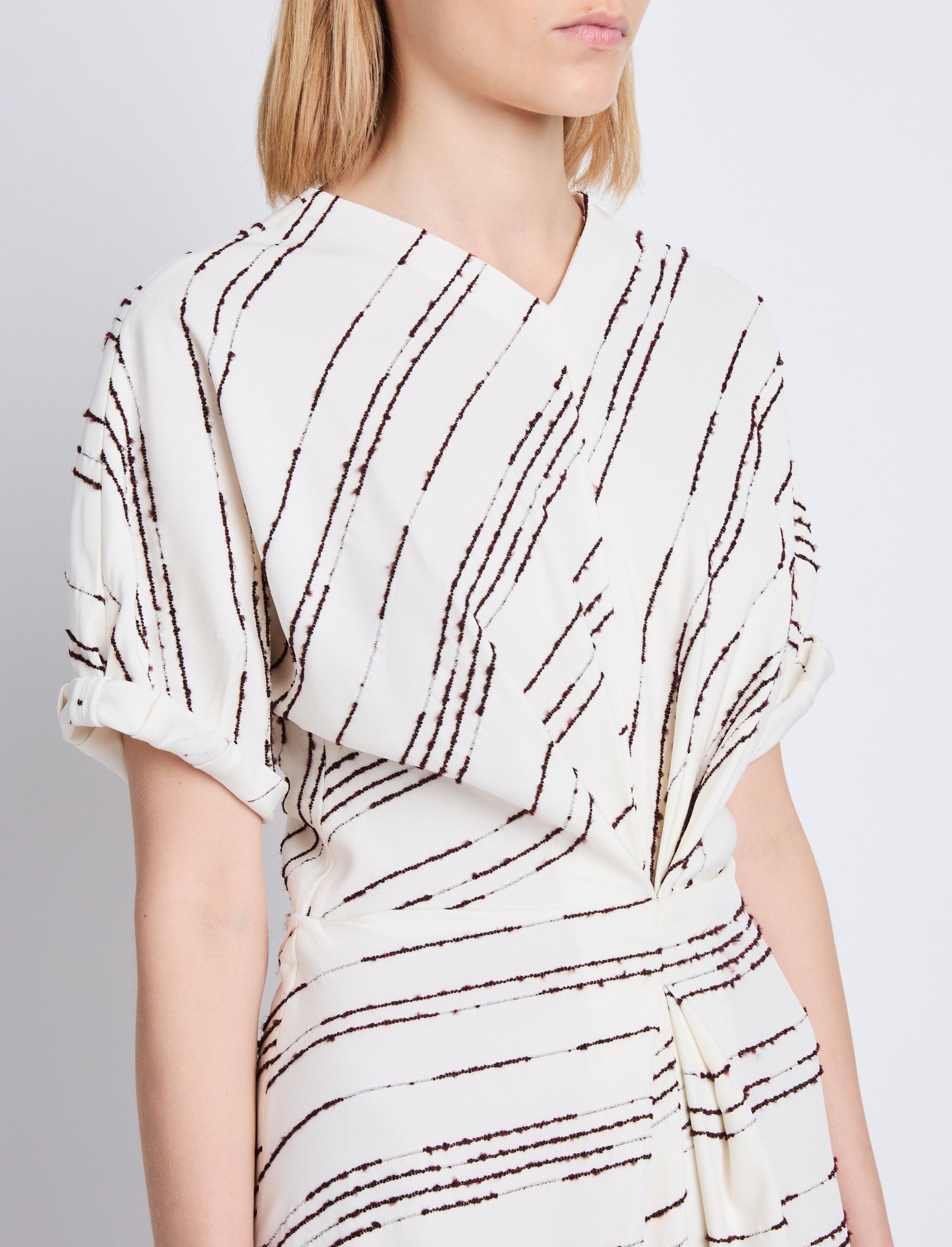 Robe Vivienne asymétrique - White Multicolor