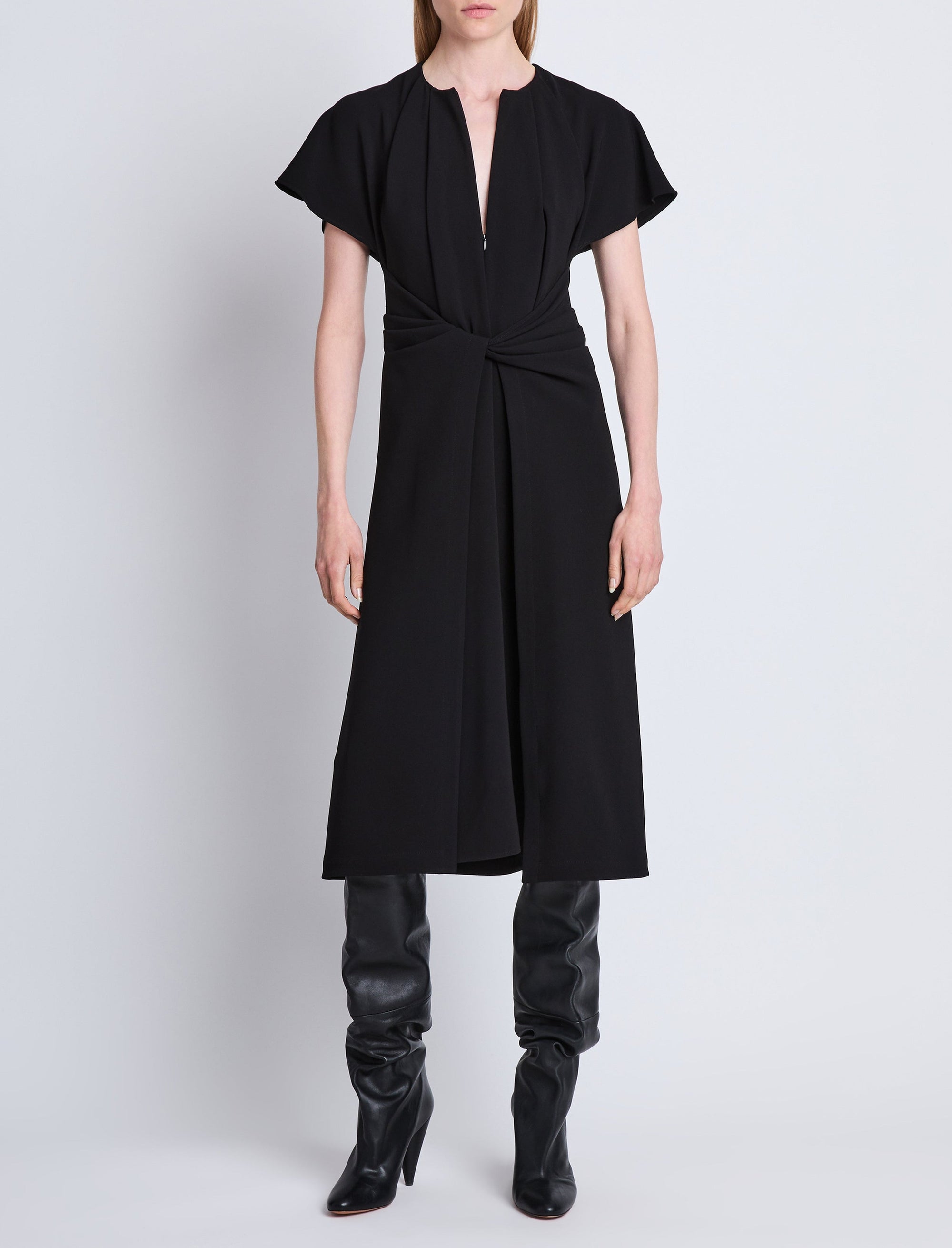 Robe Julie en crêpe - Black