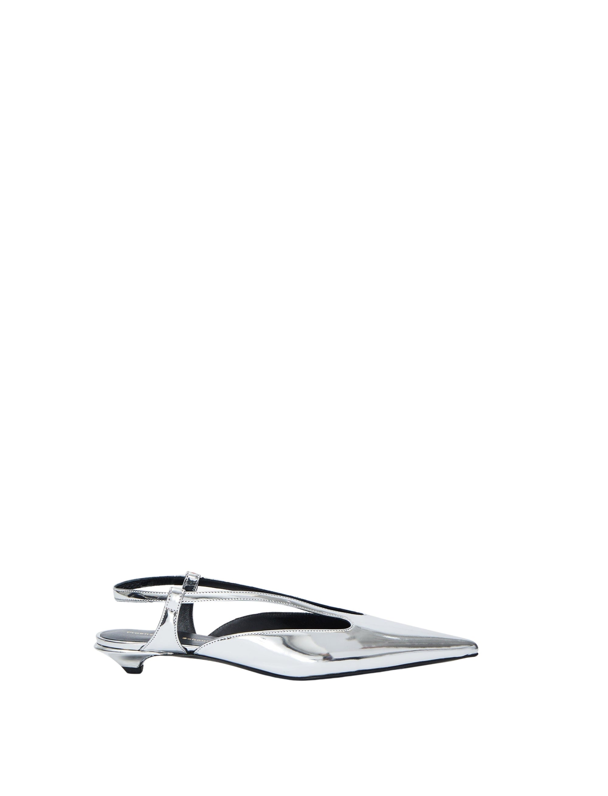 Slingbacks pointus 20 à bride - Silver