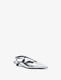 Slingbacks pointus 20 à bride - Silver