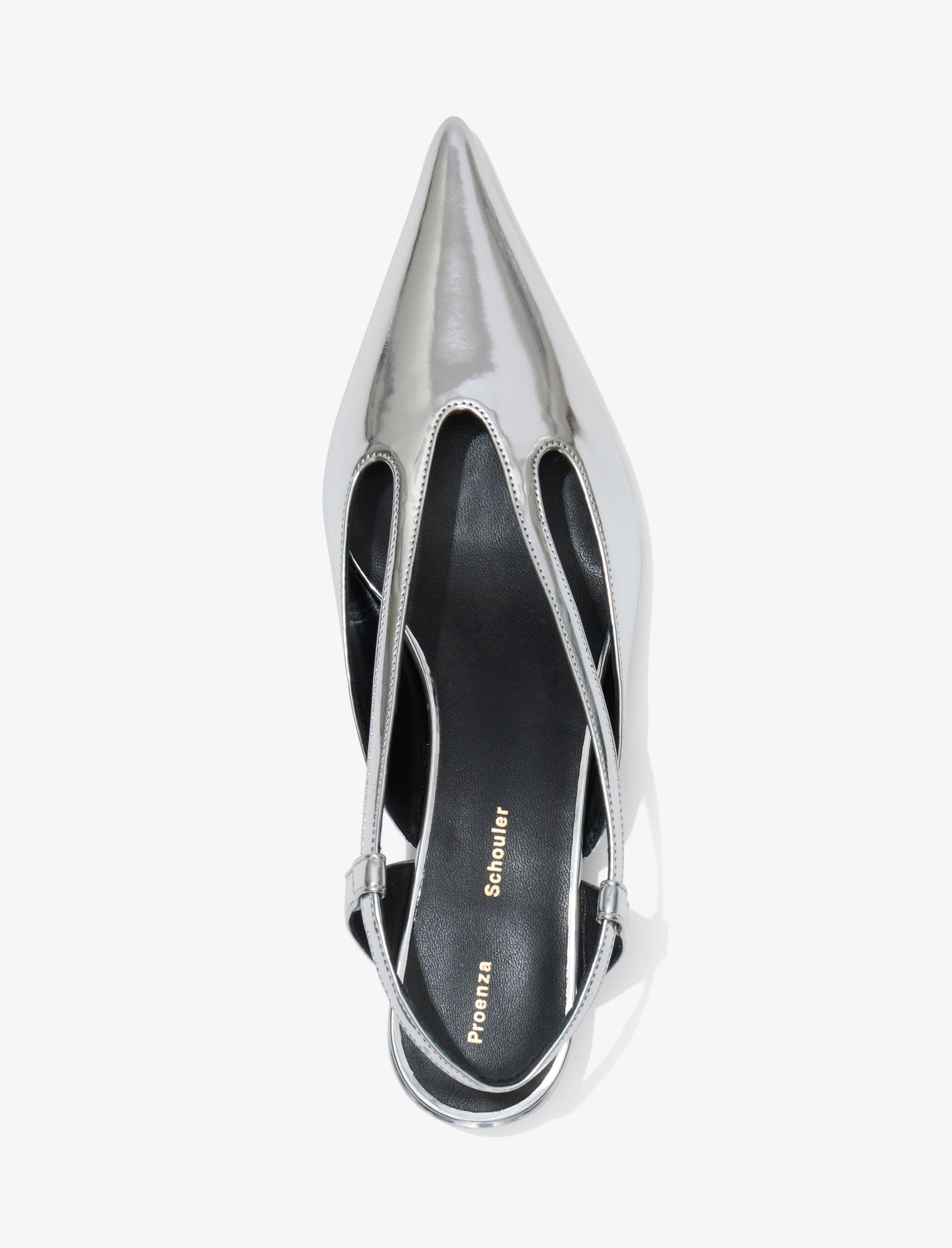 Slingbacks pointus 20 à bride - Silver