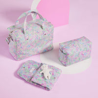 365 QTY / BLANC/MULTICO PUERICULTURE BAGAGERIE TROUSSE LIBERTY PETITE FLEUR