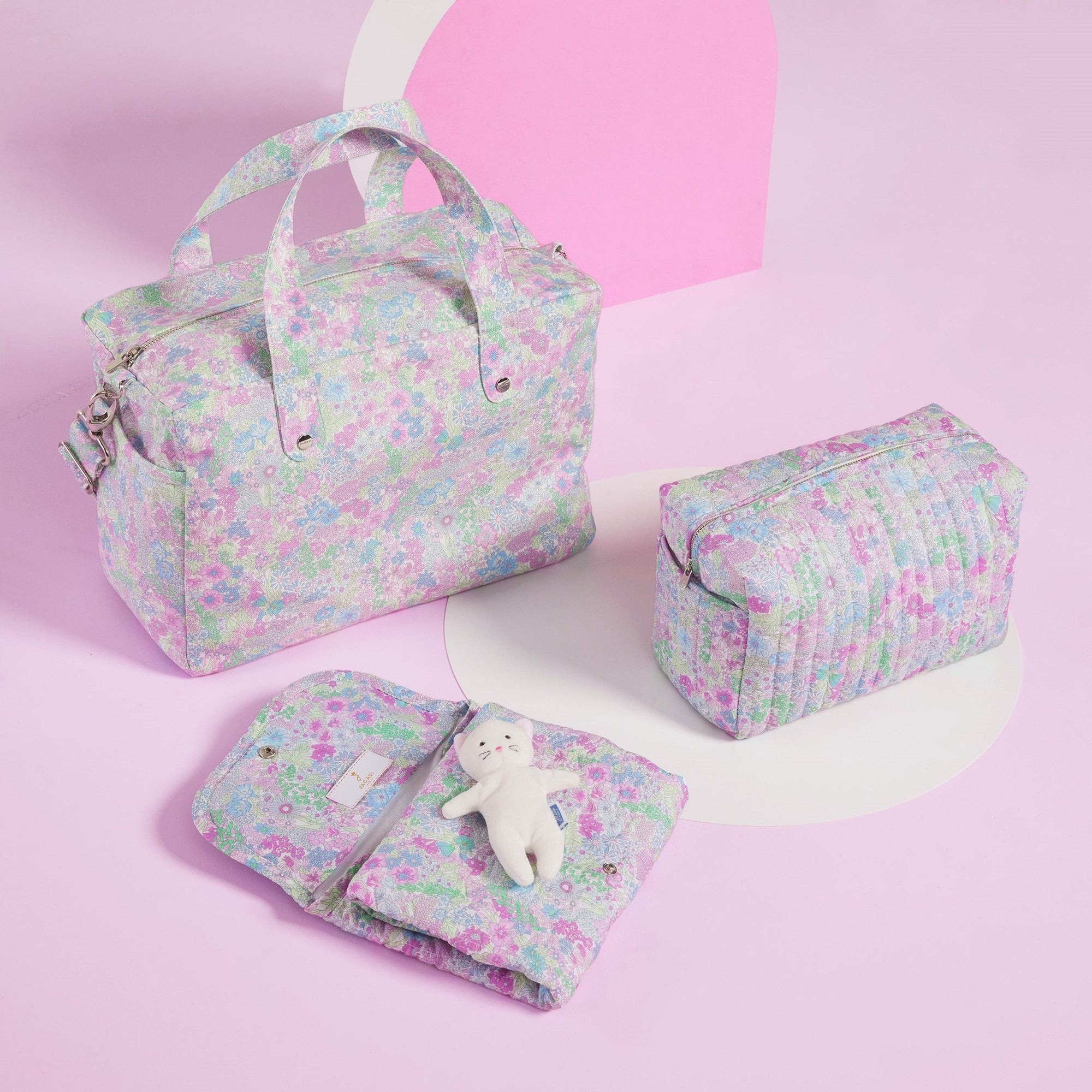 BLANC/MULTICO TROUSSE LIBERTY PETITE FLEUR