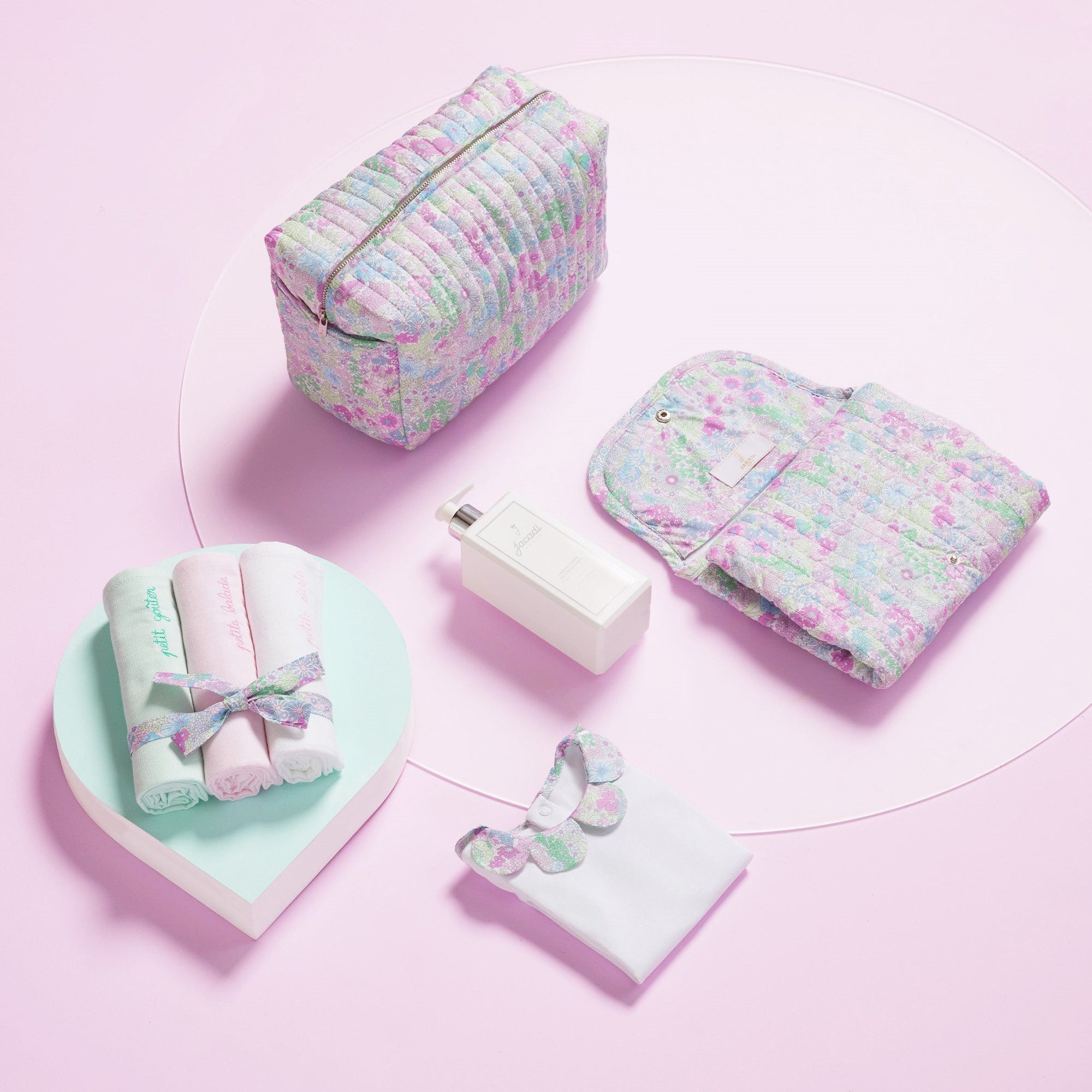 BLANC/MULTICO TROUSSE LIBERTY PETITE FLEUR