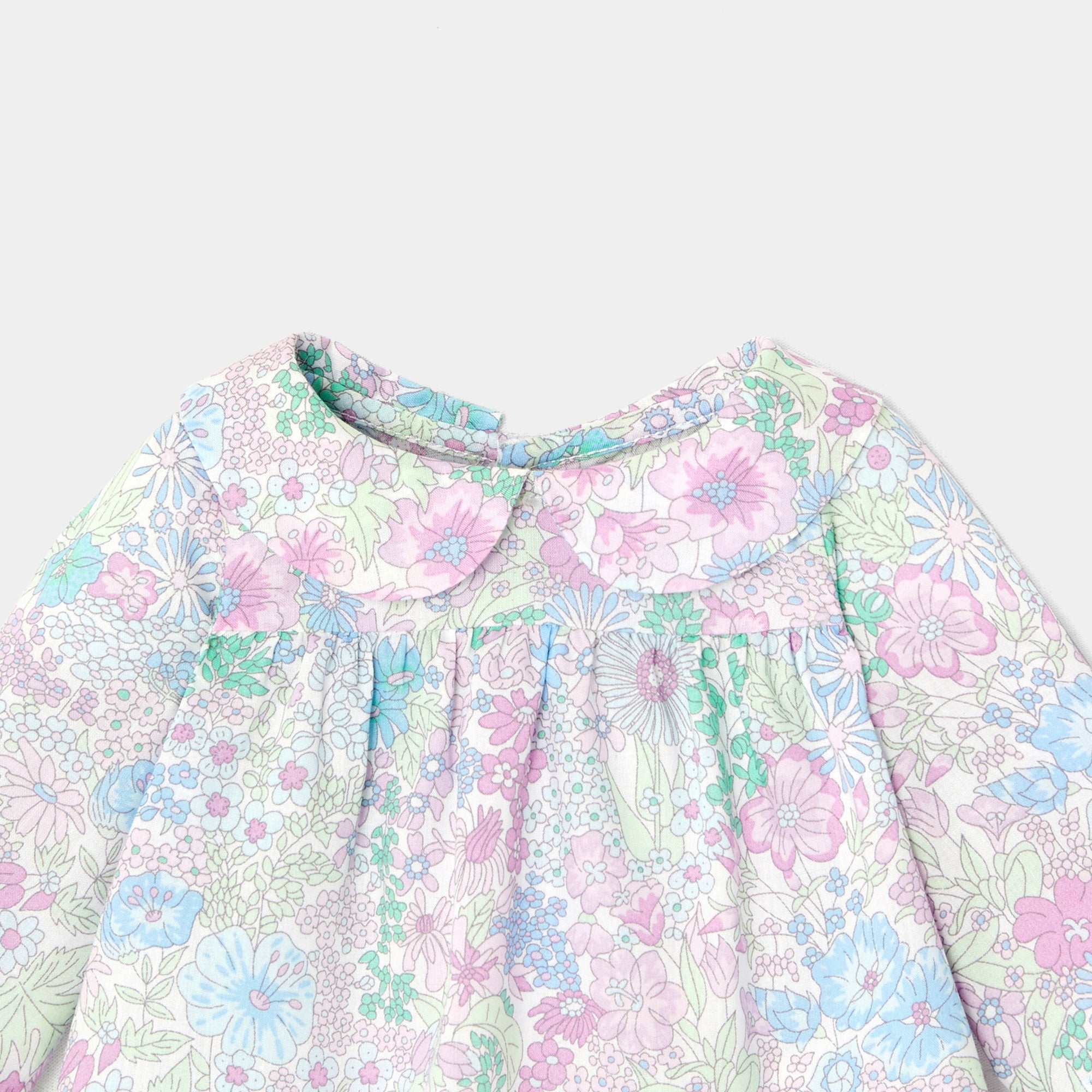 1 QTY / BLANC/MULTICO PUERICULTURE JOUETS BLOUSE LIBERTY PETITE FLEUR LAPIN MM