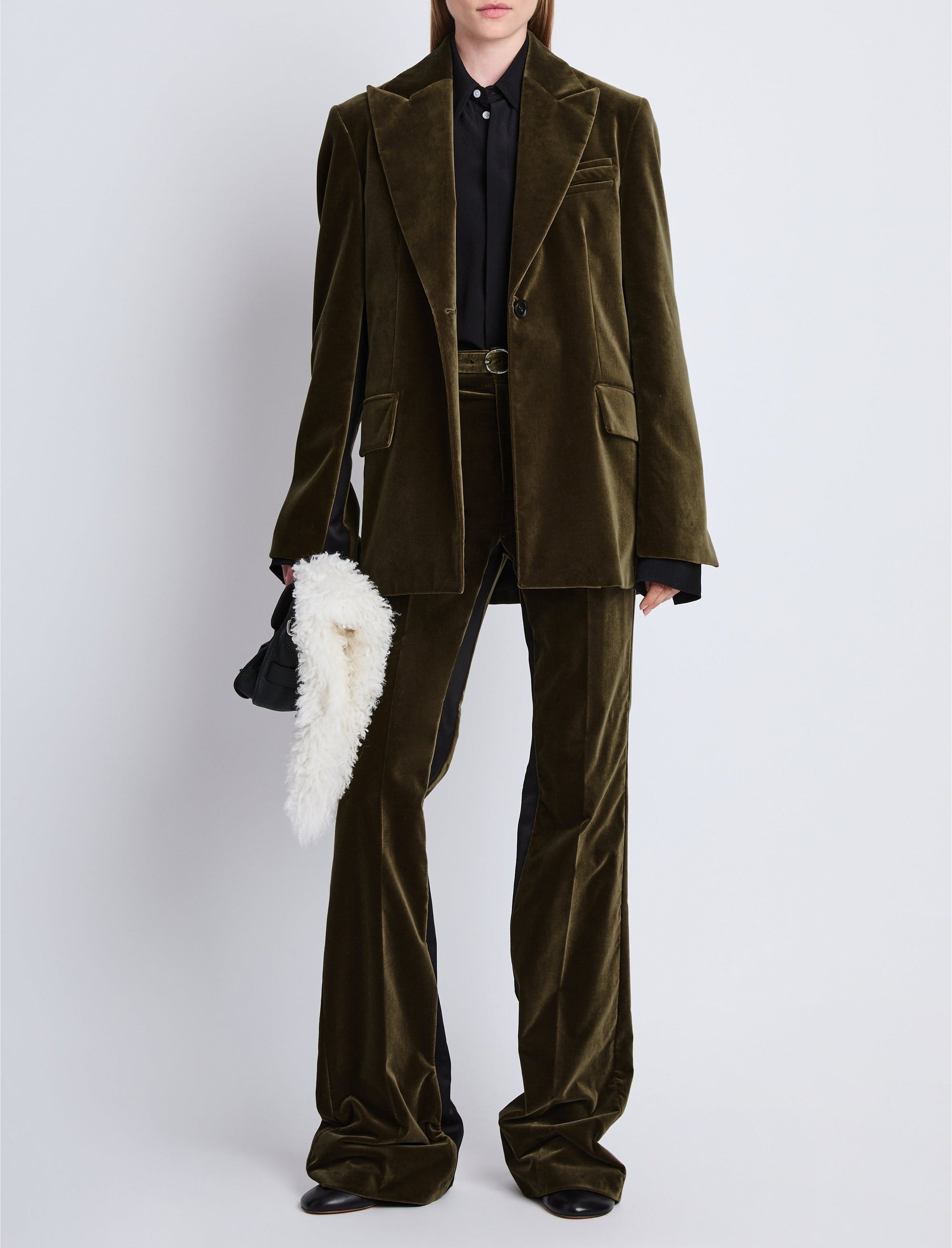 Veste Nico en velours - Olive