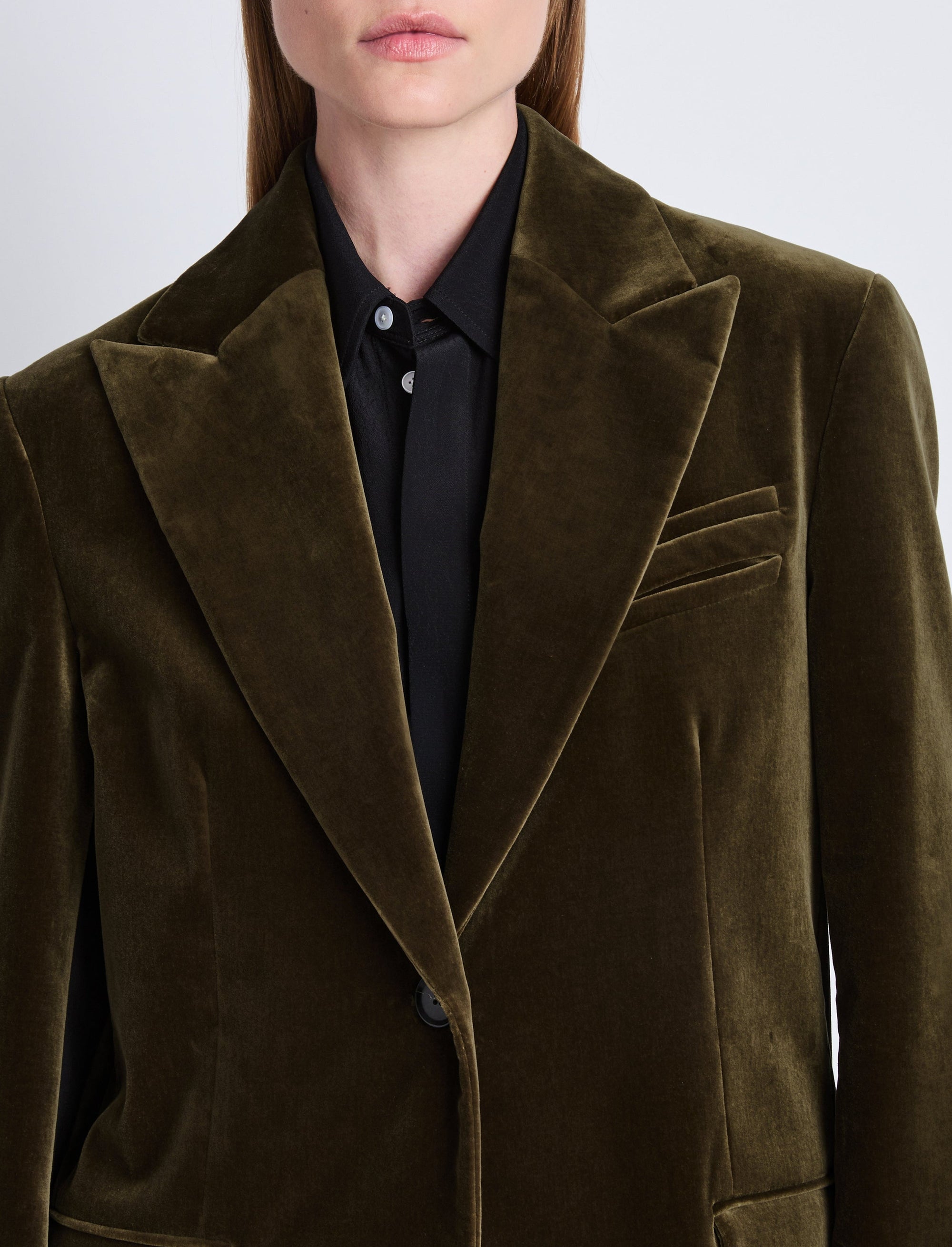 Veste Nico en velours - Olive